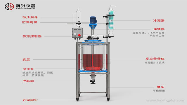 玻璃反應(yīng)釜升溫快，提高供熱率和提供工作效率